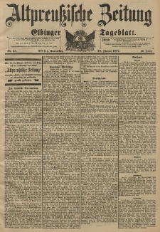 Altpreussische Zeitung, Nr. 23 Donnerstag 28 Januar 1897, 49. Jahrgang
