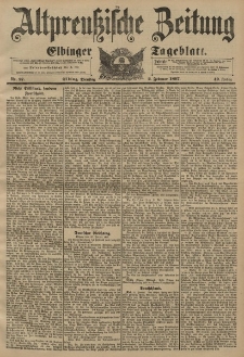 Altpreussische Zeitung, Nr. 27 Dienstag 2 Februar 1897, 49. Jahrgang