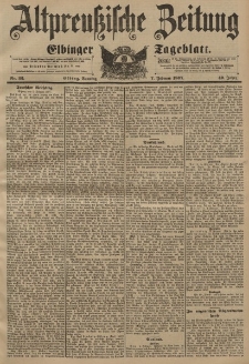 Altpreussische Zeitung, Nr. 32 Sonntag 7 Februar 1897, 49. Jahrgang