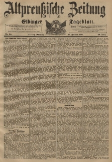 Altpreussische Zeitung, Nr. 34 Mittwoch 10 Februar 1897, 49. Jahrgang