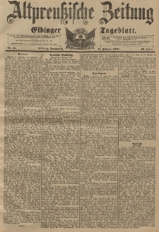 Altpreussische Zeitung, Nr. 35 Donnerstag 11 Februar 1897, 49. Jahrgang