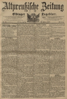 Altpreussische Zeitung, Nr. 48 Freitag 26 Februar 1897, 49. Jahrgang