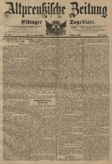 Altpreussische Zeitung, Nr. 53 Donnerstag 4 März 1897, 49. Jahrgang