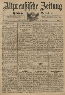 Altpreussische Zeitung, Nr. 60 Freitag 12 März 1897, 49. Jahrgang