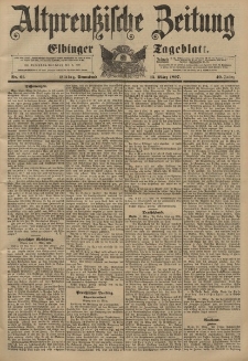 Altpreussische Zeitung, Nr. 61 Sonnabend 13 März 1897, 49. Jahrgang