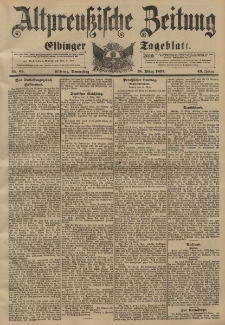 Altpreussische Zeitung, Nr. 65 Donnerstag 18 März 1897, 49. Jahrgang