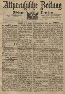 Altpreussische Zeitung, Nr. 66 Freitag 19 März 1897, 49. Jahrgang