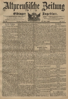 Altpreussische Zeitung, Nr. 67 Sonnabend 20 März 1897, 49. Jahrgang