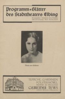 Programm-blätter des Stadttheaters Elbing - "Minna von Barnhelm"