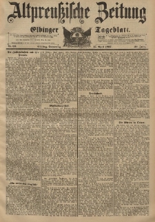 Altpreussische Zeitung, Nr. 89 Donnerstag 15 April 1897, 49. Jahrgang