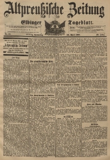Altpreussische Zeitung, Nr. 93 Donnerstag 22 April 1897, 49. Jahrgang