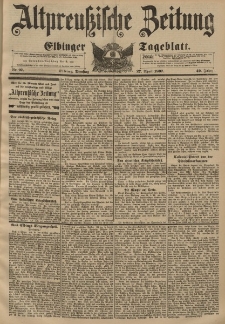 Altpreussische Zeitung, Nr. 97 Dienstag 27 April 1897, 49. Jahrgang