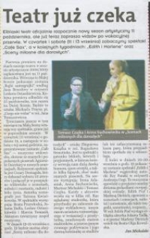 Teatr już czeka - wycinek prasowy