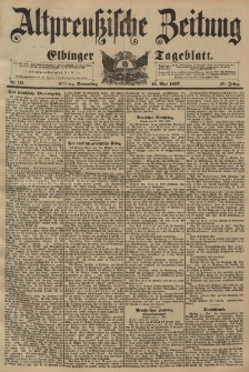Altpreussische Zeitung, Nr. 111 Donnerstag 13 Mai 1897, 49. Jahrgang
