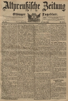 Altpreussische Zeitung, Nr. 113 Sonnabend 15 Mai 1897, 49. Jahrgang