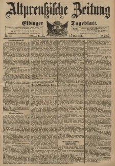 Altpreussische Zeitung, Nr. 115 Dienstag 18 Mai 1897, 49. Jahrgang