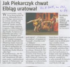 Jak Piekarczyk chwat Elbląg uratował - wycinek prasowy