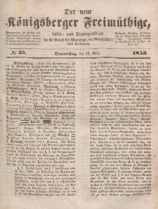 Der neue Königsberger Freimüthige, Nr. 35 Donnerstag, 24 März 1853