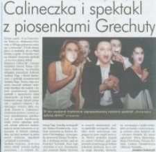 Calineczka i spektakl z piosenkami Grechuty