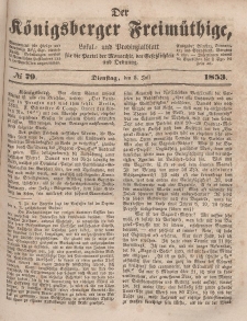 Der Königsberger Freimüthige, Nr. 79 Dienstag, 5 Juli 1853