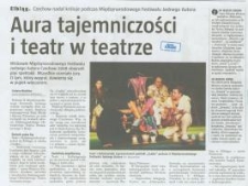 Aura tajemniczości i teatr w teatrze - wycinek prasowy