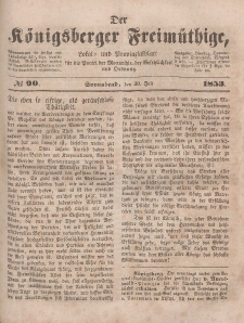 Der Königsberger Freimüthige, Nr. 90 Sonnabend, 30 Juli 1853