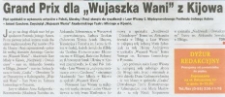 Grand Prix dla "Wujaszka Wanii" z Kijowa - wycinek prasowy