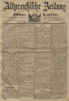 Altpreussische Zeitung, Nr. 126 Dienstag 1 Juni 1897, 49. Jahrgang