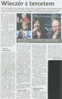 Wiecz&oacute;r z tercetem - wycinek prasowy