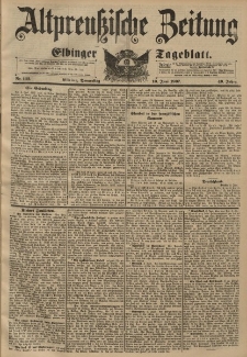 Altpreussische Zeitung, Nr. 133 Donnerstag 10 Juni 1897, 49. Jahrgang