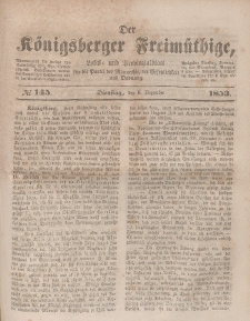 Der Königsberger Freimüthige, Nr. 145 Dienstag, 6 Dezember 1853