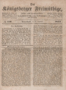 Der Königsberger Freimüthige, Nr. 150 Sonnabend, 17 Dezember 1853