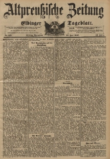 Altpreussische Zeitung, Nr. 141 Sonnabend 19 Juni 1897, 49. Jahrgang