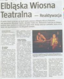 Elbląska Wiosna Teatralna - Reaktywacja