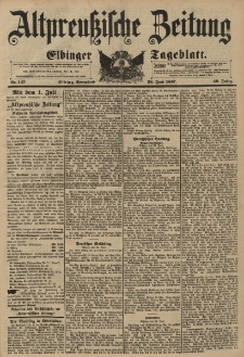 Altpreussische Zeitung, Nr. 147 Sonnabend 26 Juni 1897, 49. Jahrgang