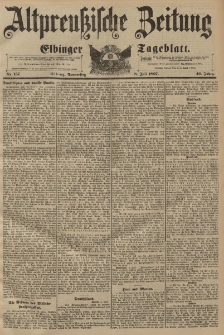 Altpreussische Zeitung, Nr. 157 Donnerstag 8 Juli 1897, 49. Jahrgang