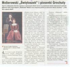 Molierowski "Świętoszek" i piosenki Grechuty - wycinek prasowy