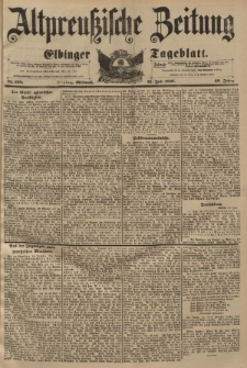 Altpreussische Zeitung, Nr. 168 Mittwoch 21 Juli 1897, 49. Jahrgang