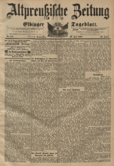 Altpreussische Zeitung, Nr. 175 Donnerstag 29 Juli 1897, 49. Jahrgang