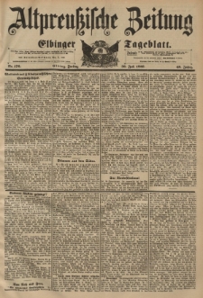Altpreussische Zeitung, Nr. 176 Freitag 30 Juli 1897, 49. Jahrgang