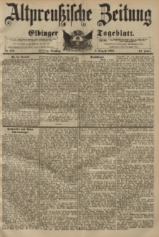 Altpreussische Zeitung, Nr. 179 Dienstag 3 August 1897, 49. Jahrgang