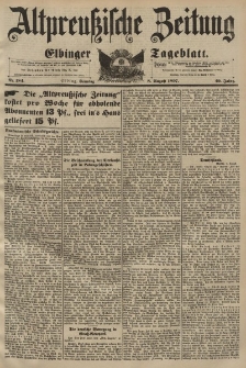 Altpreussische Zeitung, Nr. 183 Sonnabend 7 August 1897, 49. Jahrgang