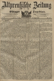 Altpreussische Zeitung, Nr. 185 Dienstag 10 August 1897, 49. Jahrgang