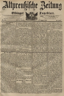 Altpreussische Zeitung, Nr. 188 Freitag 13 August 1897, 49. Jahrgang