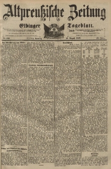 Altpreussische Zeitung, Nr. 190 Sonntag 15 August 1897, 49. Jahrgang