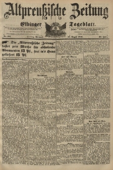 Altpreussische Zeitung, Nr. 192 Mittwoch 18 August 1897, 49. Jahrgang