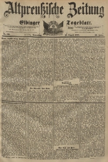 Altpreussische Zeitung, Nr. 193 Donnerstag 19 August 1897, 49. Jahrgang