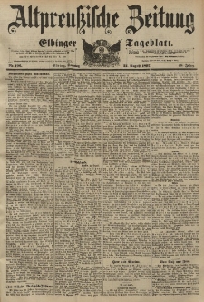 Altpreussische Zeitung, Nr. 196 Sonntag 22 August 1897, 49. Jahrgang