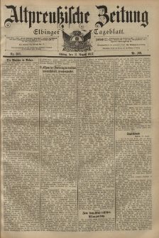 Altpreussische Zeitung, Nr. 203 Dienstag 27 August 1897, 49. Jahrgang