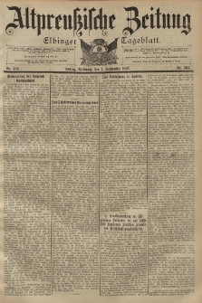 Altpreussische Zeitung, Nr. 204 Mittwoch 1 September 1897, 49. Jahrgang